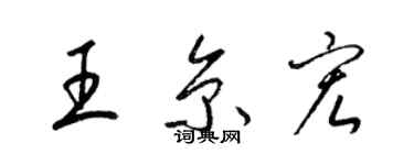 梁錦英王京宏草書個性簽名怎么寫