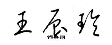 梁錦英王辰玲草書個性簽名怎么寫