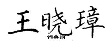 丁謙王曉璋楷書個性簽名怎么寫