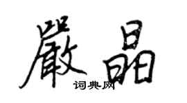 王正良嚴晶行書個性簽名怎么寫