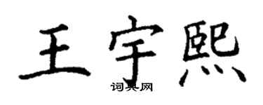 丁謙王宇熙楷書個性簽名怎么寫