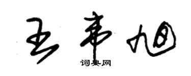 朱錫榮王韋旭草書個性簽名怎么寫