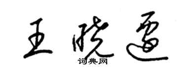 梁錦英王曉遷草書個性簽名怎么寫
