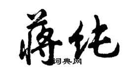 胡問遂蔣純行書個性簽名怎么寫