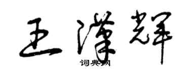 曾慶福王漢輝草書個性簽名怎么寫