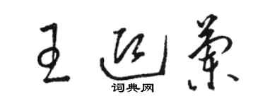 駱恆光王迎蘭草書個性簽名怎么寫