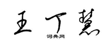 梁錦英王丁慧草書個性簽名怎么寫