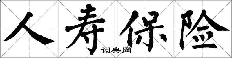 翁闓運人壽保險楷書怎么寫