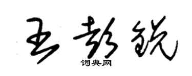 朱錫榮王彭銳草書個性簽名怎么寫