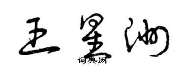 曾慶福王星洲草書個性簽名怎么寫