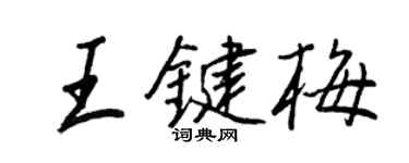 王正良王鍵梅行書個性簽名怎么寫