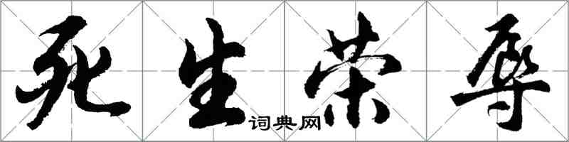 胡問遂死生榮辱行書怎么寫