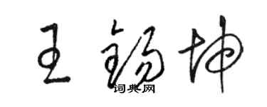 駱恆光王錫坤草書個性簽名怎么寫