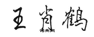 駱恆光王肖鶴行書個性簽名怎么寫