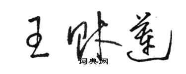 駱恆光王財蓮草書個性簽名怎么寫