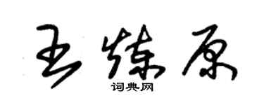 朱錫榮王煉原草書個性簽名怎么寫