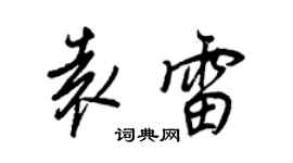 王正良袁雷行書個性簽名怎么寫