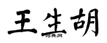 翁闓運王生胡楷書個性簽名怎么寫