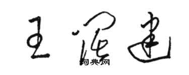 駱恆光王闊建草書個性簽名怎么寫