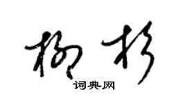 梁錦英柳杉草書個性簽名怎么寫