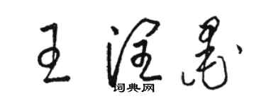 駱恆光王潤墨草書個性簽名怎么寫