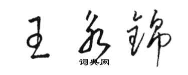 駱恆光王永錦草書個性簽名怎么寫