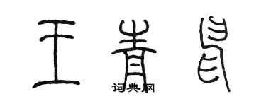 陳墨王青申篆書個性簽名怎么寫