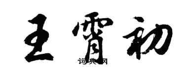 胡問遂王霄初行書個性簽名怎么寫