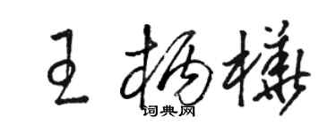 駱恆光王柄樺草書個性簽名怎么寫