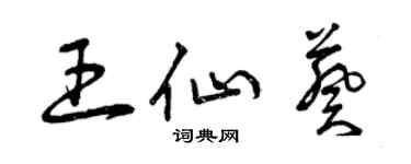曾慶福王仙葵草書個性簽名怎么寫