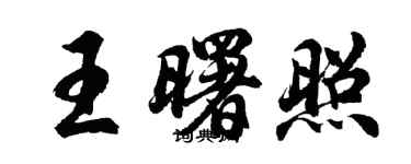 胡問遂王曙照行書個性簽名怎么寫