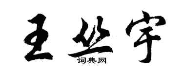 胡問遂王叢宇行書個性簽名怎么寫