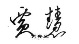 駱恆光賈慧草書個性簽名怎么寫