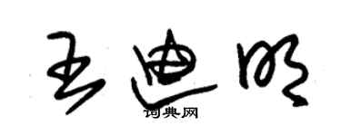 朱錫榮王迪明草書個性簽名怎么寫