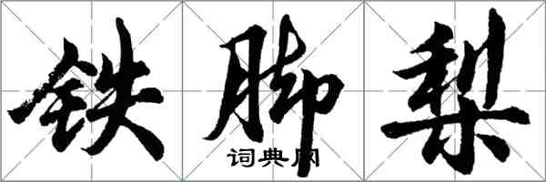 胡問遂鐵腳梨行書怎么寫