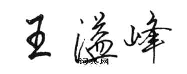 駱恆光王溢峰行書個性簽名怎么寫