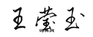 駱恆光王瑩玉行書個性簽名怎么寫