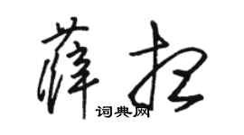 駱恆光薛想草書個性簽名怎么寫