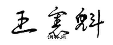 曾慶福王憲魁草書個性簽名怎么寫