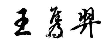 胡問遂王雋羿行書個性簽名怎么寫