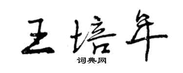 曾慶福王培年行書個性簽名怎么寫