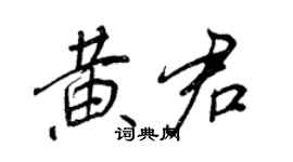 王正良黃君行書個性簽名怎么寫
