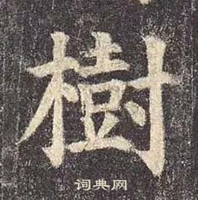 顏真卿多寶塔碑中樹的寫法