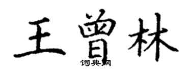 丁謙王曾林楷書個性簽名怎么寫