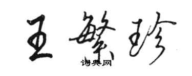 駱恆光王繁珍行書個性簽名怎么寫