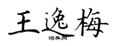 丁謙王逸梅楷書個性簽名怎么寫