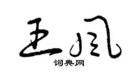 曾慶福王風草書個性簽名怎么寫