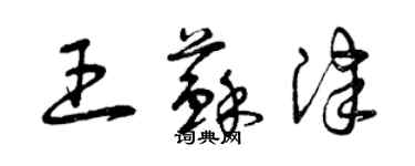 曾慶福王蘇津草書個性簽名怎么寫