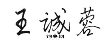 駱恆光王誠蓉行書個性簽名怎么寫