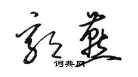 駱恆光郭燕草書個性簽名怎么寫